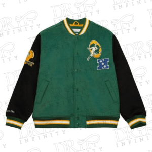DRIP INFINITY: Women's Green & Black Varsity Jacket