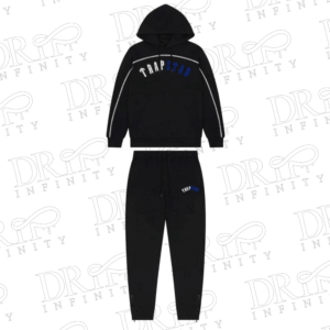 DRIP INFINITY: Men's Black Ice Irongate Chenille Arch Hooded Tracksuit