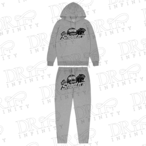DRIP INFINITY: Men's Grey & Black Shooters Hoodie Tracksuit