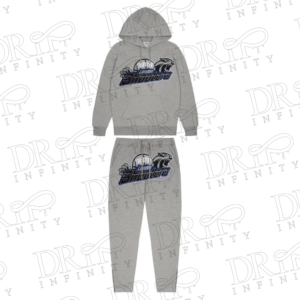 DRIP INFINITY: Men's Grey & Blue Shooters Hoodie Tracksuit