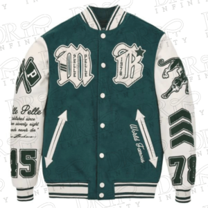 DRIP INFINITY: Pelle Pelle World Famous Green Varsity Jacket