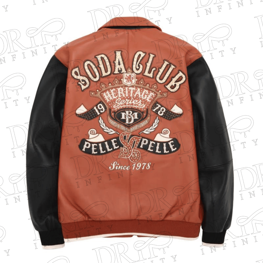 DRIP INFINITY: Pelle Pelle Heritage Varsity Jacket (Back)