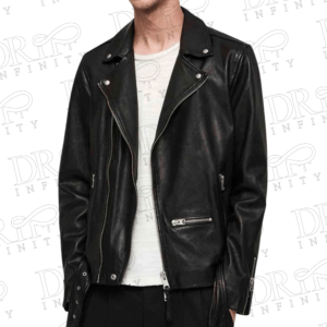 Men's Perfect Black Asymmetrical Biker Jacket