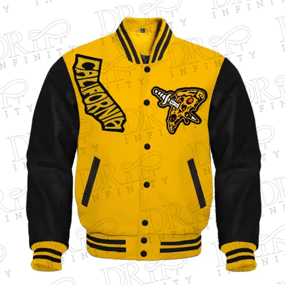 DRIP INFINITY: Halloween Black & Yellow Varsity Jacket (Limited Edition )