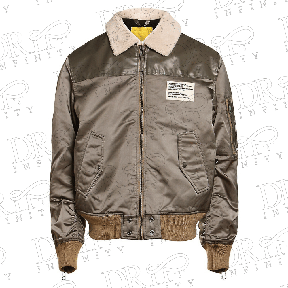 DRIP INFINITY: Men’s Faux Shearling-Trim Bomber Jacket