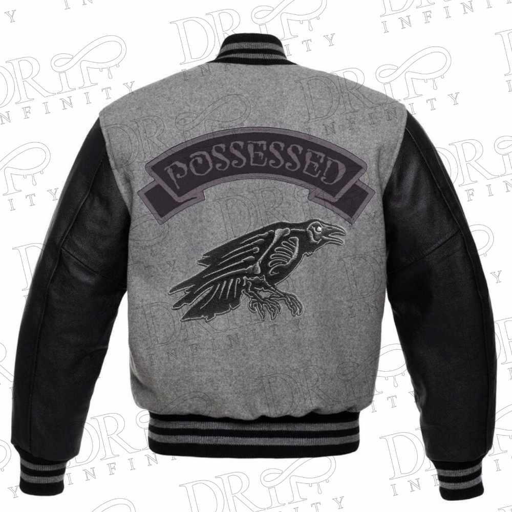 DRIP INFINITY: Halloween Black & Grey Varsity Jacket (Limited Edition )