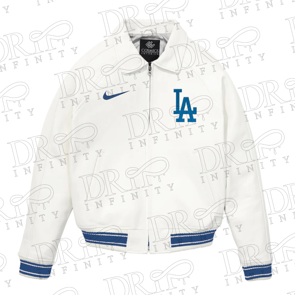 DRIP INFINITY: Los Angles Leather Varsity Jacket