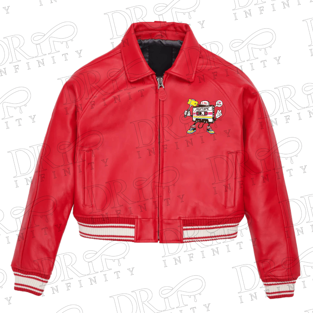 DRIP INFINITY: Women's Cropped Leather Varsity Jacket (Limited Edition )