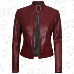 DRIP INFINITY: Retro Chic Sheepskin Leather Jacket