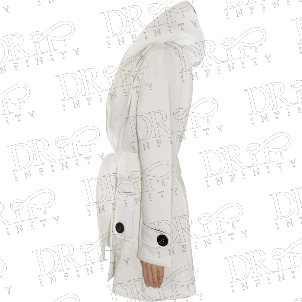 Drip Infinity: Teen Girls Cream Outfit Winter Warm Double Breasted Wool Christmas Coat 2024
